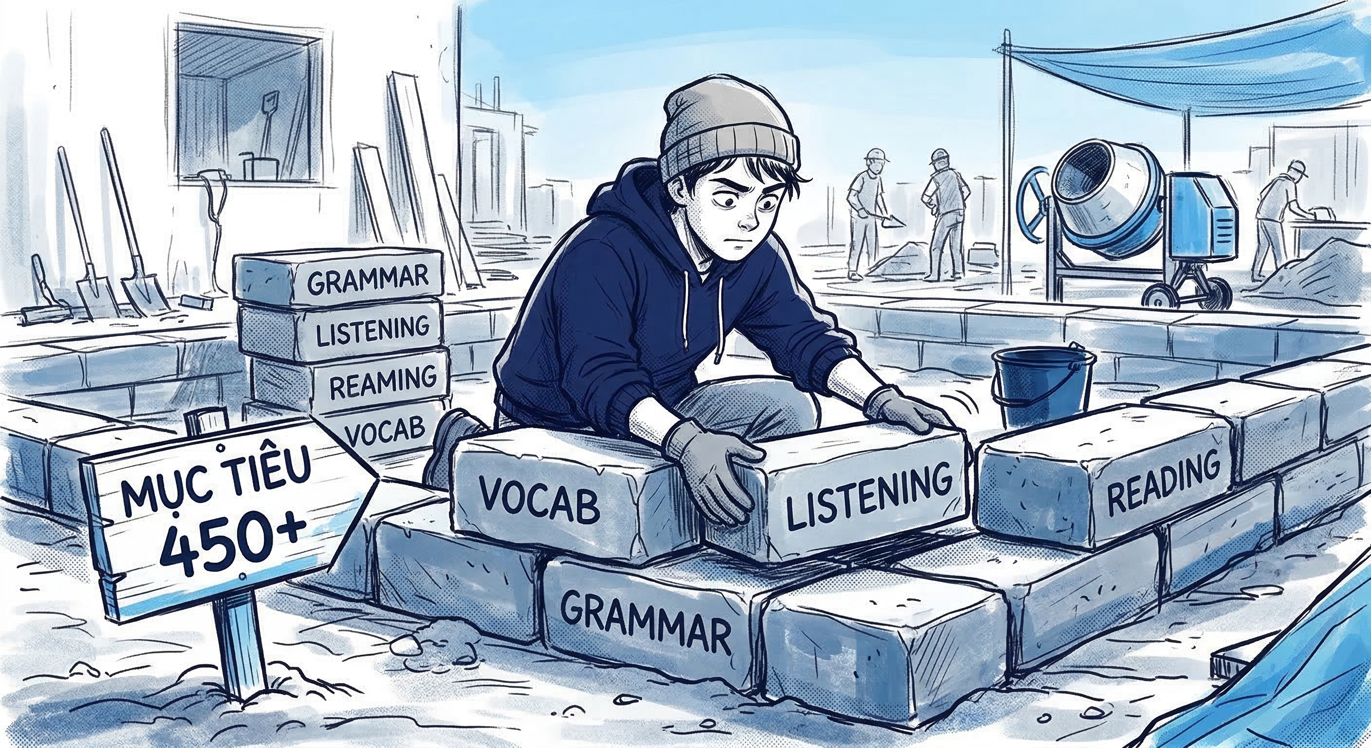 Giai đoạn xây dựng nền tảng TOEIC từ 0 đến 450 điểm